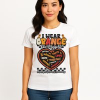 Multiple Sclerosis Wear Orange Ribbon For Myself Ms Warrior Womens T-Shirt