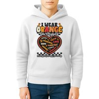 Multiple Sclerosis Wear Orange Ribbon For Myself Ms Warrior Kids Hoodie