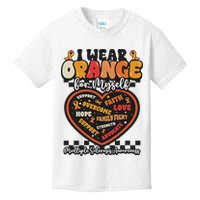 Multiple Sclerosis Wear Orange Ribbon For Myself Ms Warrior Kids T-Shirt