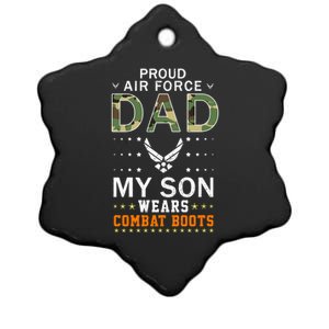 My Son Wear Combat Bootsgiftproud Air Force Dad Camouflage Army Gift Ceramic Star Ornament