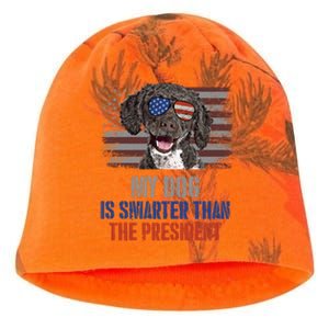 My Spanish Water Dog Smarter Than President Gift Kati - Camo Knit Beanie