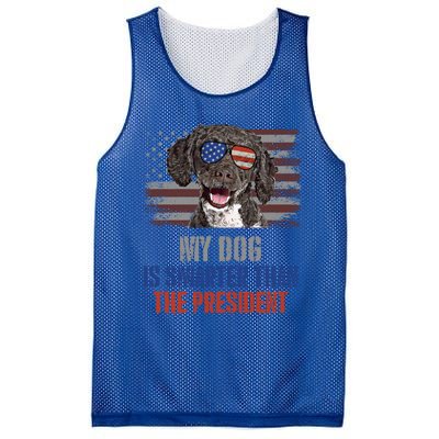 My Spanish Water Dog Smarter Than President Gift Mesh Reversible Basketball Jersey Tank