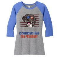 My Spanish Water Dog Smarter Than President Gift Women's Tri-Blend 3/4-Sleeve Raglan Shirt