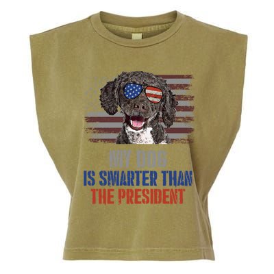 My Spanish Water Dog Smarter Than President Gift Garment-Dyed Women's Muscle Tee