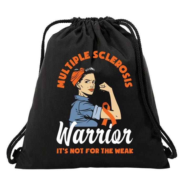 Multiple Sclerosis Warrior It's Not For The Weak Ms Meaningful Gift Drawstring Bag