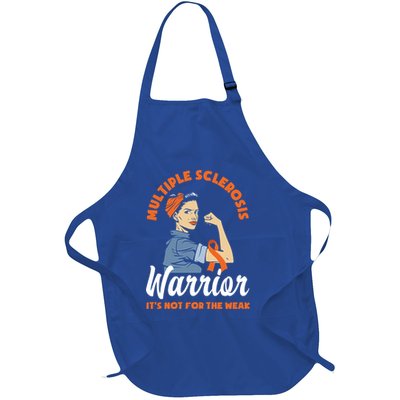 Multiple Sclerosis Warrior It's Not For The Weak Ms Meaningful Gift Full-Length Apron With Pockets
