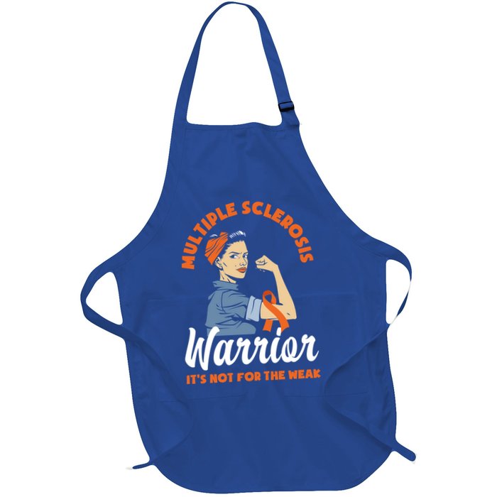 Multiple Sclerosis Warrior It's Not For The Weak Ms Meaningful Gift Full-Length Apron With Pockets