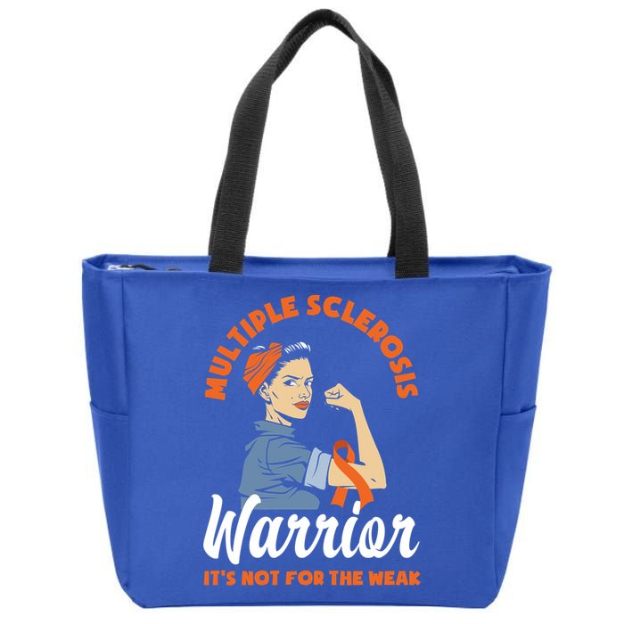 Multiple Sclerosis Warrior It's Not For The Weak Ms Meaningful Gift Zip Tote Bag
