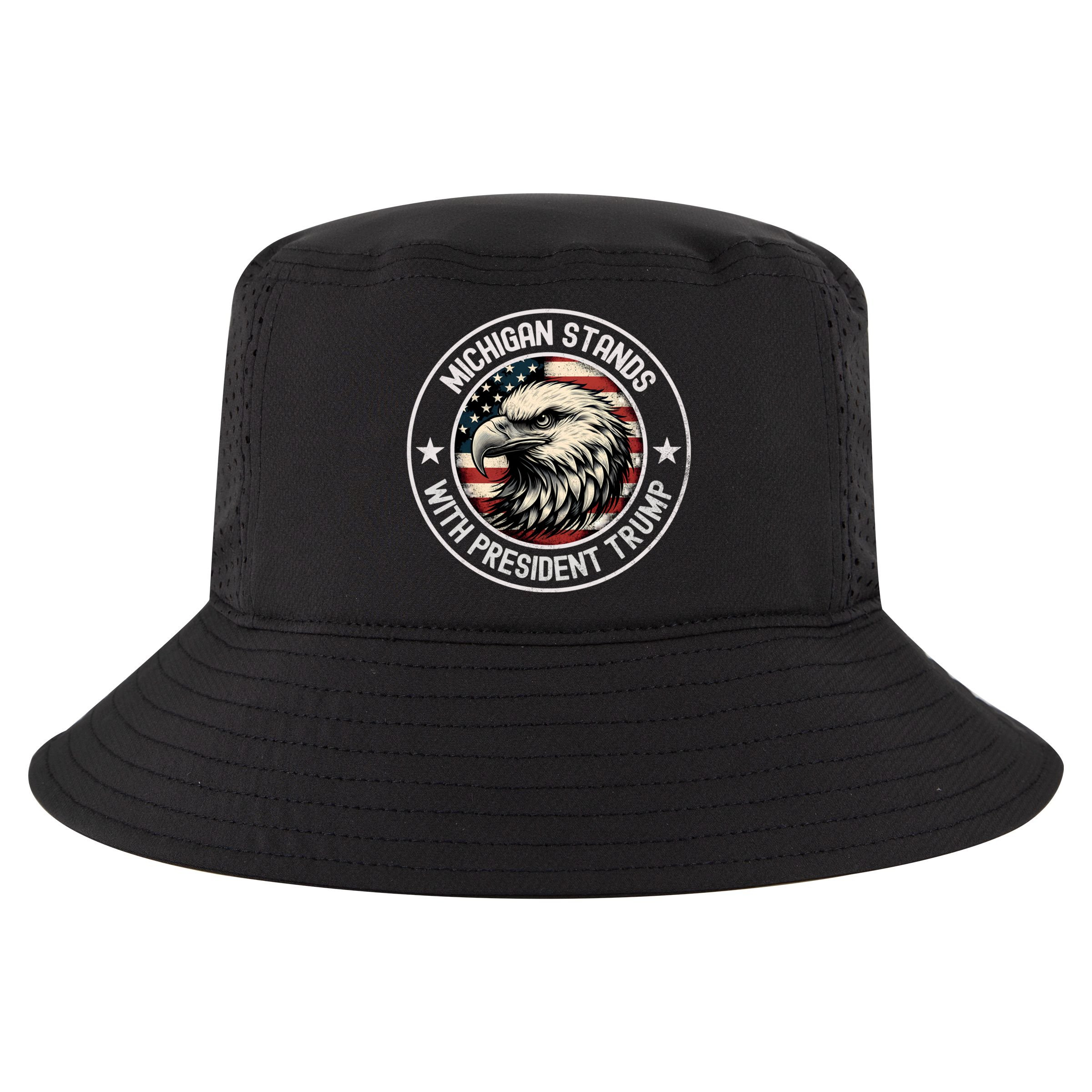 Michigan Stands With Trump Gift Cool Comfort Performance Bucket Hat