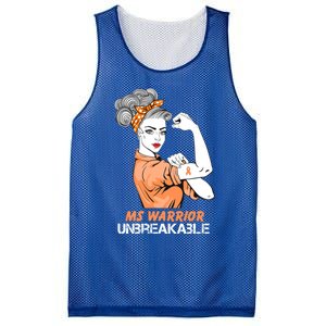 Multiple Sclerosis Warrior Unbreakable Ms Strong Funny Gift Mesh Reversible Basketball Jersey Tank