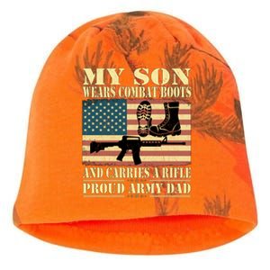 My Son Wears Combat Boots Gift Proud Army Dad Military Father Gift Kati - Camo Knit Beanie