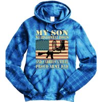 My Son Wears Combat Boots Gift Proud Army Dad Military Father Gift Tie Dye Hoodie