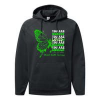 Motivational Support Warrior Mental Health Awareness Gifts Performance Fleece Hoodie