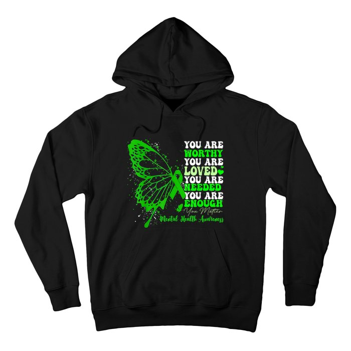 Motivational Support Warrior Mental Health Awareness Gifts Hoodie