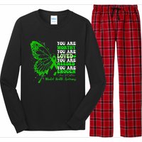 Motivational Support Warrior Mental Health Awareness Gifts Long Sleeve Pajama Set