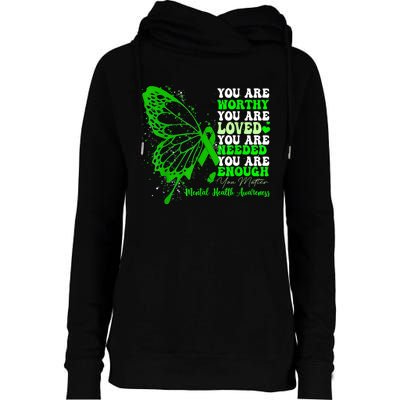 Motivational Support Warrior Mental Health Awareness Gifts Womens Funnel Neck Pullover Hood