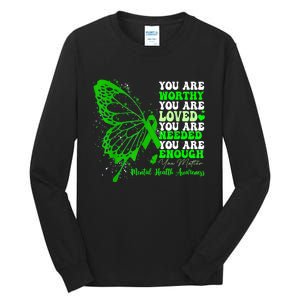 Motivational Support Warrior Mental Health Awareness Gifts Tall Long Sleeve T-Shirt