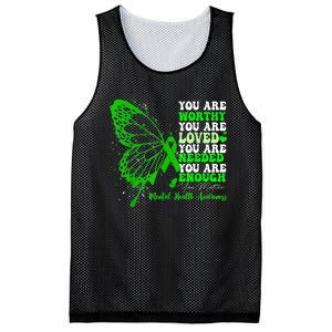 Motivational Support Warrior Mental Health Awareness Gifts Mesh Reversible Basketball Jersey Tank