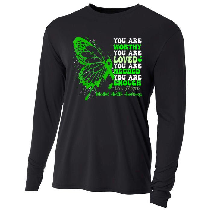 Motivational Support Warrior Mental Health Awareness Gifts Cooling Performance Long Sleeve Crew