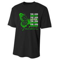 Motivational Support Warrior Mental Health Awareness Gifts Performance Sprint T-Shirt