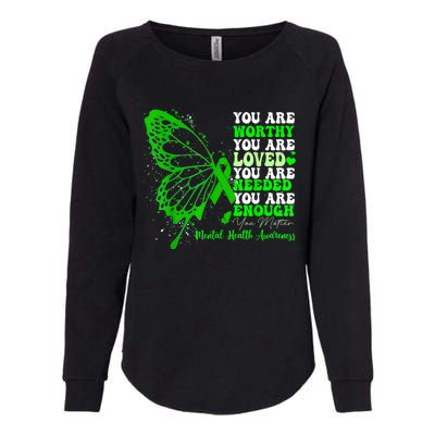 Motivational Support Warrior Mental Health Awareness Gifts Womens California Wash Sweatshirt