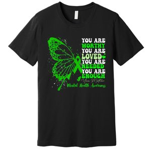 Motivational Support Warrior Mental Health Awareness Gifts Premium T-Shirt