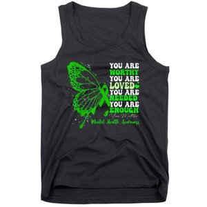 Motivational Support Warrior Mental Health Awareness Gifts Tank Top