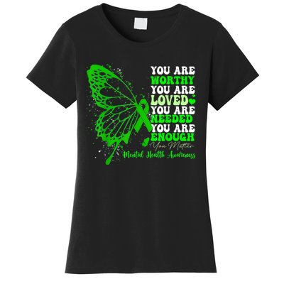 Motivational Support Warrior Mental Health Awareness Gifts Women's T-Shirt