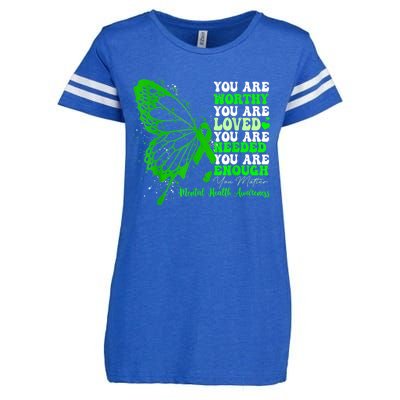 Motivational Support Warrior Mental Health Awareness Gifts Enza Ladies Jersey Football T-Shirt