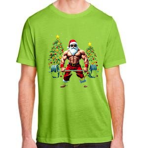 Muscle Santa Weightlifter Christmas Powerlifting Xmas Gym Gift Adult ChromaSoft Performance T-Shirt