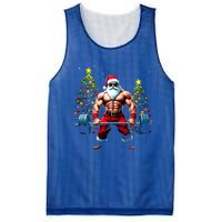 Muscle Santa Weightlifter Christmas Powerlifting Xmas Gym Gift Mesh Reversible Basketball Jersey Tank