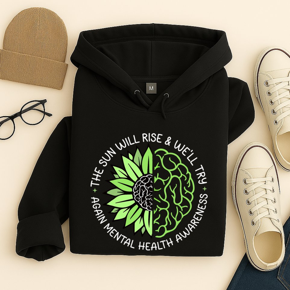 Motivational Support Warrior Mental Health Awareness Month Gift Hoodie