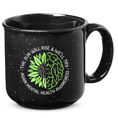 Motivational Support Warrior Mental Health Awareness Month Gift 15oz Campfire Ceramic Mug