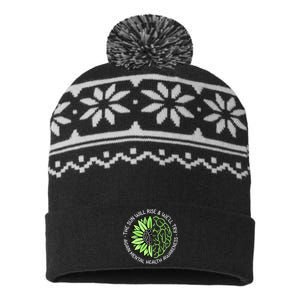 Motivational Support Warrior Mental Health Awareness Month Gift USA-Made Snowflake Beanie