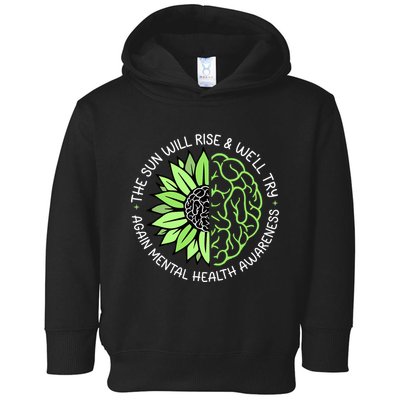 Motivational Support Warrior Mental Health Awareness Month Gift Toddler Hoodie