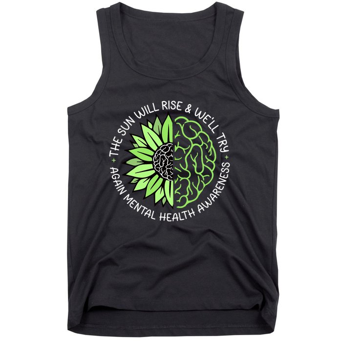 Motivational Support Warrior Mental Health Awareness Month Gift Tank Top