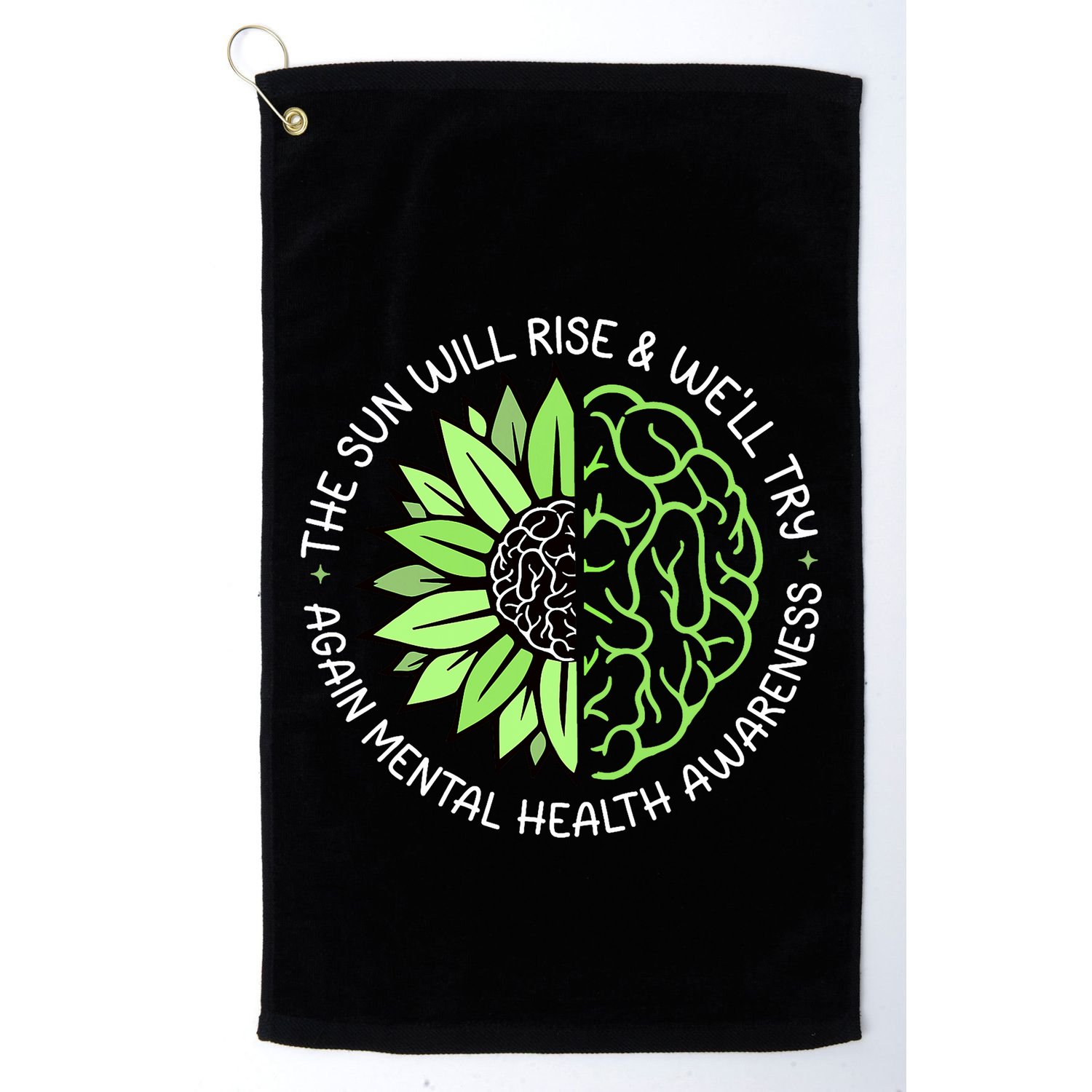 Motivational Support Warrior Mental Health Awareness Month Gift Golf Towel