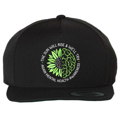 Motivational Support Warrior Mental Health Awareness Month Gift Wool Snapback Cap