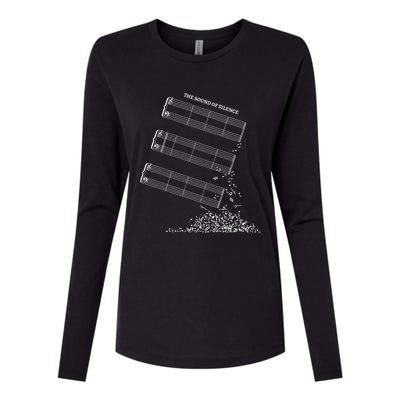 Music Sheet Without Sheet Music Gift The Sound Of Silence Cool Gift Womens Cotton Relaxed Long Sleeve T-Shirt