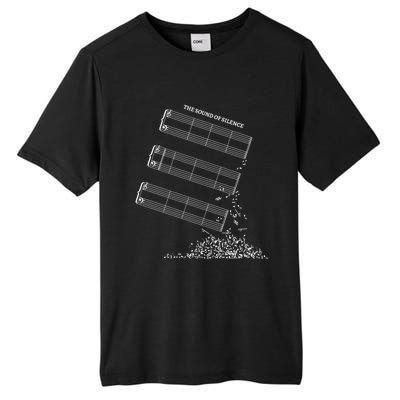 Music Sheet Without Sheet Music Gift The Sound Of Silence Cool Gift Tall Fusion ChromaSoft Performance T-Shirt