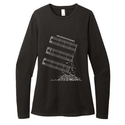 Music Sheet Without Sheet Music Gift The Sound Of Silence Cool Gift Womens CVC Long Sleeve Shirt