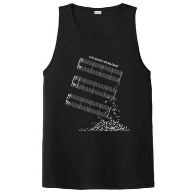 Music Sheet Without Sheet Music Gift The Sound Of Silence Cool Gift PosiCharge Competitor Tank