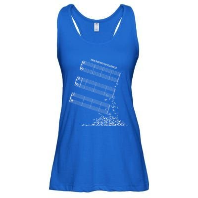 Music Sheet Without Sheet Music Gift The Sound Of Silence Cool Gift Ladies Essential Flowy Tank