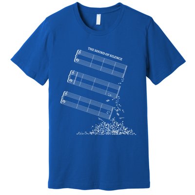 Music Sheet Without Sheet Music Gift The Sound Of Silence Cool Gift Premium T-Shirt