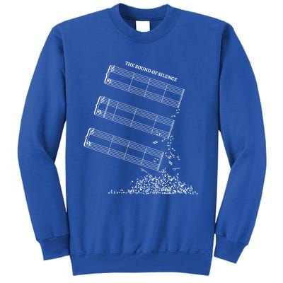 Music Sheet Without Sheet Music Gift The Sound Of Silence Cool Gift Tall Sweatshirt