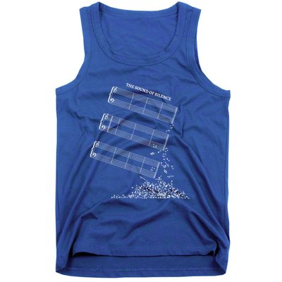 Music Sheet Without Sheet Music Gift The Sound Of Silence Cool Gift Tank Top