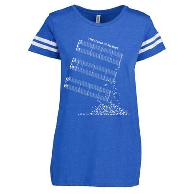 Music Sheet Without Sheet Music Gift The Sound Of Silence Cool Gift Enza Ladies Jersey Football T-Shirt