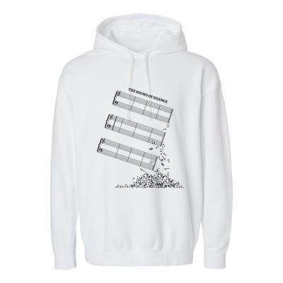 Music Sheet Without Sheet Music Gift The Sound Of Silence Cool Gift Garment-Dyed Fleece Hoodie