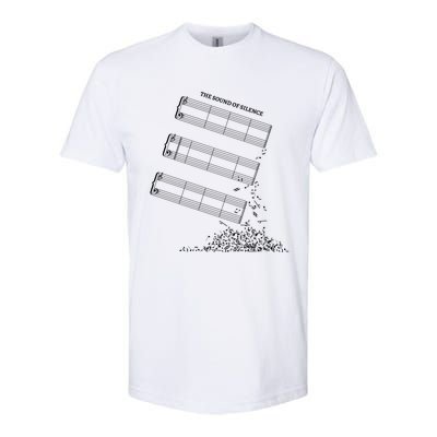 Music Sheet Without Sheet Music Gift The Sound Of Silence Cool Gift Softstyle® CVC T-Shirt