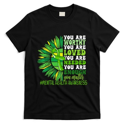 Motivational Support Warrior Mental Health Awareness Month Design T-Shirt